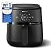 Philips Airfryer Serie 2000 - Friggitrice ad aria da 4,2L, 1500W, Tecnologia RapidAir, Touchscreen digitale, 13 modalità, 9 funzioni preimpostate, Fino al 90% di grassi in meno, Nero (NA229/00) - 2