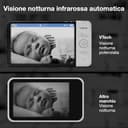 VTech baby monitor smart Wi-Fi con 2 telecamere, schermo HD a colori da 7", videocamera FHD 1080p, app gratuita, controlli panoramica, inclinazione e zoom, ninne nanne, suoni rilassanti: RM7764-2HD - 9