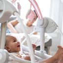 Ingenuity, Altalena e Dondolo Pieghevole e Compatta, Flora l'Unicorno - 6 Velocità di Oscillazione, Temporizzatore, 12 Melodie Rilassanti, Arco di Gioco Rimovibile, Rosa, per Neonato Fino a 9kg - 4