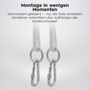 Tulano Hop 40 3in1 Babyschaukel – Mitwachsend durch Sitz- und Liegefunktion – 5-Punkt Sicherheitsgurt – Wendekissen – Ideal für Zuhause und draußen – Belastbar bis 60 kg – 6–36 Monate – Grau - 6