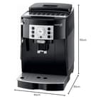 De’Longhi Magnifica S - Perfetto Kaffeevollautomat mit klassischem Milchaufschäumer, Espresso- und Cappuccino Kaffeemaschine, Bedienfeld mit Tasten, Schwarz (ECAM22.110.B) - 9