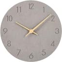 Warminn MDF Holz Wanduhr Ohne TickgeräUsche Lautlos Modern 30cm Quarz Groß Batterie Betriebene Wanduhr Einfach zu Lesen für Zimmer Zuhause KüChe Schlafzimmer BüRo Schule (Grau) - 1