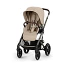 CYBEX Gold TALOS S LUX Kinderwagen, Ab Geburt bis 22 kg (ca. 4 Jahre), Mit Offroad-Federung, verstellbarem Griff und ergonomischer Liegeposition, Almond Beige - 2