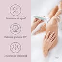 Panasonic ES-EY70-G503 Húmedo y Seco Depiladora, Doble Disco con 60 Pinzas, Flexible 90º Pivotante Cabeza, 3 velocidad Ajustes y LED Luz, 30 Minutos Operación Tiempo, Cabeza para Cuidado Pies - 5