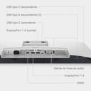 Dell U2424H UltraSharp 24" Full HD (1920x1080) Monitor, 120Hz, IPS, 5ms, 100% sRGB, 2x USB-C, 2x DisplayPort, HDMI, 3x USB, 3 Años de Garantía, Plata - 8