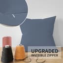 ggaimwf Tinta unita Copricuscino in Effetto Lino per divano Continentale Cuscino per letto Stile Nordico Colore Morandi Fatto a mano Piazza Federe per cuscini con cerniera invisibile 40x40 cm Set da 4 - 4