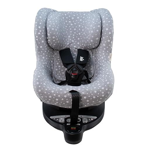 JYOKO Kids Funda de algodón Compatible con Joie I-Spin 360 y Joie I-Safe (White Star)