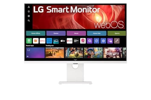 LG Smart Monitor 37U730SA-W, 37 Inches, 4K UHD (3840x2160), HDR10, IPS, webOS 24, USB-C (65W), HDMI, Bluetooth, DCI-P3 90%, Smart TV Functions, Streaming, Flicker Safe, Speaker, White
