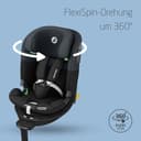 Maxi-Cosi Emerald 360 S i-Size, Autositz 360 Grad drehbar, 0–12 Jahre (40–150 cm), Auto Kindersitz, Baby Autositz, FlexiSpin-Drehung, 4 Liegepositionen, G-CELL Seitenaufprallschutz, Tonal Black - 3