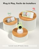 YESIMOM Baby Monitor, 360°PTZ 1080P Telecamera Wi-fi Interno per Bambini Videocamera Sorveglianza Interno per Neonato, Visione Notturna, Rilevamento Intelligente, Luce Notturna & Ninne Nanne - 3