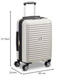 DELSEY PARIS Cruise 3.0 Hardside Expandable Luggage with Spinner Wheels, Glossy Ivory, Carry on 21 Inch, Cruise 3.0 Hardside Expandable Luggage with Spinner Wheels - 12