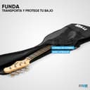 Max GigKit - Pack completo de bajo eléctrico Negro con amplificador de 40W, funda, soporte, afinador, cuerdas y cable incluidos, ideal para principiantes, ensayos en casa o estudio. - 8