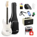 Donner Guitarra Electrica, Pack Guitarra Electrica de Tamaño Completo HSS Pickup Coil Split, Kit Guitarras Electricas Amplificador, Accesorios, DST-152W White - 1