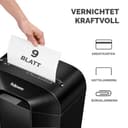 Fellowes Aktenvernichter 9 Blatt (P4), Papierschredder mit Partikelschnitt für Homeoffice, Powershred LX50, Schredder mit 17L Papierkorb und Sicherheitssperre, LX AktenvernichterDesign Serie, schwarz - 3