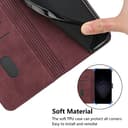 OKZone Funda para Realme GT Neo6 SE 5G, PU Cuero Flip Carcasa Fundas Móvil de Tapa Libro Caso Piel PU Billetera Case Telefono Cubrir Móvil Cover con Cáscara de TPU(Rojo) - 4