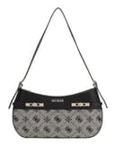 GUESS bolso de hombro Melinda Logo Shoulder Bag Black Logo negro - 1