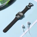 Dirrelo Compatible with Apple Watch Strap 44mm 45mm 46mm 42mm 49mm Women Men, Soft Silicone Sport Band Replacement for iWatch Apple Watch SE 3 2 Series 11 10 9 8 7 6 5 4 3 2 1 Ultra 3 2 Straps, Black - 3