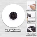 ACCSHINE MDF Holz Wanduhr Ohne TickgeräUsche Lautlos Modern 25cm Quarz Groß Batterie Betriebene Wanduhr Einfach zu Lesen für Zimmer Zuhause KüChe Schlafzimmer BüRo Schule (Weiß, 30cm) - 5