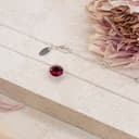 Tuscany Silver Collana da Donna in Argento Sterling con Cristallo Rosso di Luglio da 46 cm/18 Pollici - 3