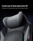 AutoFull M6 Pro 2.0 Sedia Gaming Ergonomica | Prima Sedia da Gaming al Mondo Riscaldata e Ventilata, Gaming Chair con Supporto Lombare Regolabilee, Braccioli 6D, Poggiatesta 3D e Poggiapiedi (Nero) - 6