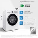 Samsung Lavatrice Crystal Clean WW80CGC04DAHET, Libera installazione, 8 Kg, 1400 RPM, Wifi, Ecobubble, Vapore Igienizzante, Carica Frontale, 60l x 85h x 60p cm - 2