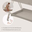 lionelo Luna Cuna de colecho portátil con colchon Cuna de Viaje Bebe co-Sleeping Desde recién Nacido hasta los 9 kg Altura e inclinación Regulables 4 Ruedas con Bloqueo ventilada - 7