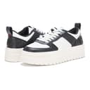 HUGO Women's Lyssa Platform Low Profile Sneaker, Black/White Oak, 6 UK - 3