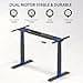 FLEXISPOT Height-Adjustable Desk, Electric Table Frame with 2 Powerful Motors, Super Load 160 kg, Triple Telescope, Memory Control, LED Height Display (Premium E6 Black) - 4