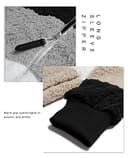 ABINGOO Damen Mantel Kapuzenjacke Winterjacke Mode Warm Hoodie Pullover Jacken Reißverschluss Plüschjacke Fleecejacke Oberteile(Schwarz,S) - 3