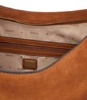 GUESS Leder Schultertasche Camden Shoulder Bag Cognac hellbraun - 6