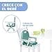 Chicco Pocket Snack Alzador de Silla para Niños para Comer, Apto de 6 Meses hasta 3 Años (15 kg), Trona de Viaje Portátil y Ajustable para Bebés, Compacta y con Bandeja Desmontable - Verde (Sage) - 3