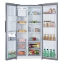 Hoover H-FRIDGE 700 MAXI Freestanding American Fridge Freezer, 4 Doors, Total No Frost Technology, E Class, 556L Total Capacity, Water and Ice Non-Plumbed, Silver, 91x70x178 cm - HOSS3T918EIXK - 3