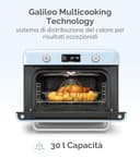 Smeg, Forno Combinato a Vapore da Appoggio COF01PBEU, 10 Funzioni di Cottura, 33 Ricette Automatiche, Serbataio Estraibile, Cottura a Vapore, Funzione Decalcificazione, Potenza 1800W, Azzurro Pastello - 2