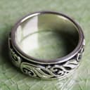 Anello spinner in argento Sterling 925, minimalista, unisex, per ansia, gioielli artigianali tailandesi fatti a mano, elegante regalo souvenir, taglia V 11 - 5