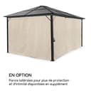blumfeldt Pergola Jardín Impermeable 3x4m, Gazebo Techo Policarbonato, Kit de Pérgola Metálica Ligera Estructura Aluminio, Carpa Exterior, Pérgola Cristal Translúcido, Luces LED Regulables - 4