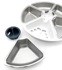 Cat Mate Alimentatore automatico per animali domestici a cinque pasti con inserti in acciaio inox e impacchi di ghiaccio (C500) - 7