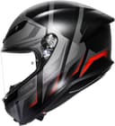 AGV K6 S Karve Helmet, black matt/grey/red, L (59/60) - 4