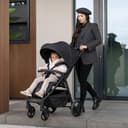 KikkaBoo Silla de Paseo Ligera URBAN, Carrito Bebe Desde Nacimiento Hasta 22 kg, Plegado con Una Mano, Compacto, Ruedas EVA Con Suspensión, Manillar Ajustable, Negro - 2