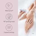 Panasonic ES-EY90-A511 Wet and Dry Epilator, Double Disc with 60 Tweezers, Flexible 90° Pivoting Head, 3 Speed Seting & LED Light, Up to 30 Minutes Operation Time. - 5