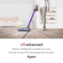 Dyson V11™ Advanced aspirapolvere senza filo, 200 Airwatt, autonomia 60 minuti, tecnologia anti-groviglio, aspirapolvere per pavimenti e portatile (Nichel/Viola) - 3