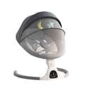 GLOKID Sdraietta Neonati Elettrica，Elettrica Altalena，2in1 Sdraietta dondolo per neonato da 0 fino a 15kg，Cintura di sicurezza a 5 punti，Elettrico per Neonati con telecomando e Bluetooth (YLYGREY) - 1