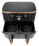 Ninja Foodi MAX Dual Zone Air Fryer, Amazon Exclusive, Tongs, 2 Drawers, 9.5L, 6-in-1, Use No Oil, Air Fry, Max Crisp, Roast, Bake, 8 Portions, Nonstick Dishwasher Safe Baskets, Copper/Black AF400UKCP - 2