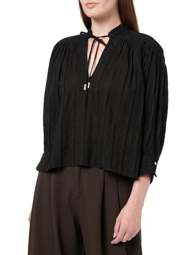 Boss C_brodes Blouse, 001negro, 44 Mujeres