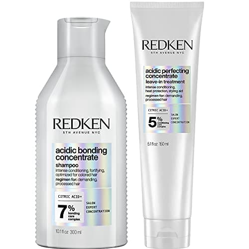 REDKEN | Acidic Bonding Concentrate | Shampoo 300ml & Leave-In Treatment 150ml | Repairs & Protects Colour-Treated Hair | Bundle