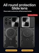 Jiajihua Compatible with Realme GT 6T 5G Cover,Compatible with Realme GT Neo6 SE 5G / GT Neo6 5G Car Mount Magnetic Stand Slide Lens 2 in 1 Case White - 4