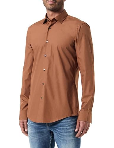 HUGO C-jenno, Camicia Uomo, Medium Brown212, 44