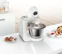 Bosch Serie 4 Planetaria Impastatrice MUM58200, 1000 W, Capiente Ciotola in Acciaio Inox da 3,9 L, 7 Livelli di Velocità, Fruste e Gancio Inclusi, Accessori Lavabili in Lavastoviglie, Bianco, Argento - 5