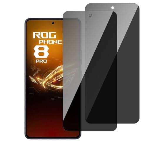 chejuza Privacy Displayschutzfolie für Asus Rog Phone 8/8 Pro/9/9 Pro [2 Stück], Härte 9H, vollständige Abdeckung, Anti-Spy aus gehärtetem Glas, HD-Displayschutz