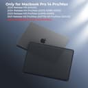 BlueSwan Cover compatibile con MacBook Pro 14 Pollici 2025 2024-2021 Pro/Max M5 A3434 M4 A3112 A3185 A3401 M3 A2918 A2992 M2 A2779 M1 A2442, Anti-crepa Custodia Rigida in TPU Anti-impronte- Nero Opaco - 8