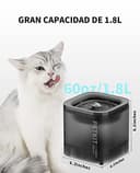 PETKIT CYBERTAIL Fuente de Agua para Gatos, con Bomba de Agua inalámbrica, Menos de 25 dB, Filtro 3.0, con Luces LED, Capacidad de 1,8 l, para Gatos, Perros y Otras Mascotas, Gris - 7